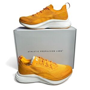 APL Athletic Propulsion Labs Streamline Running Shoes Sneaker Mango/White Men 9